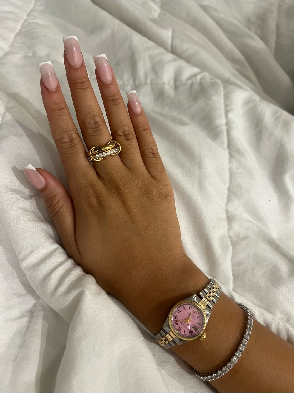 Rolex Two-Tone Pink Dial Ladies Datejust Watch - Picture 5 of 5